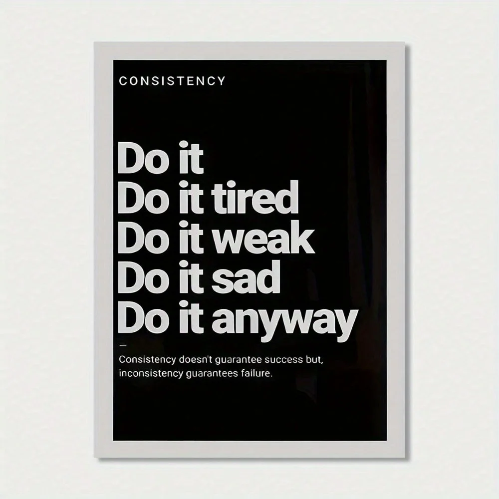 1pc Motivational Canvas Wall Art - 