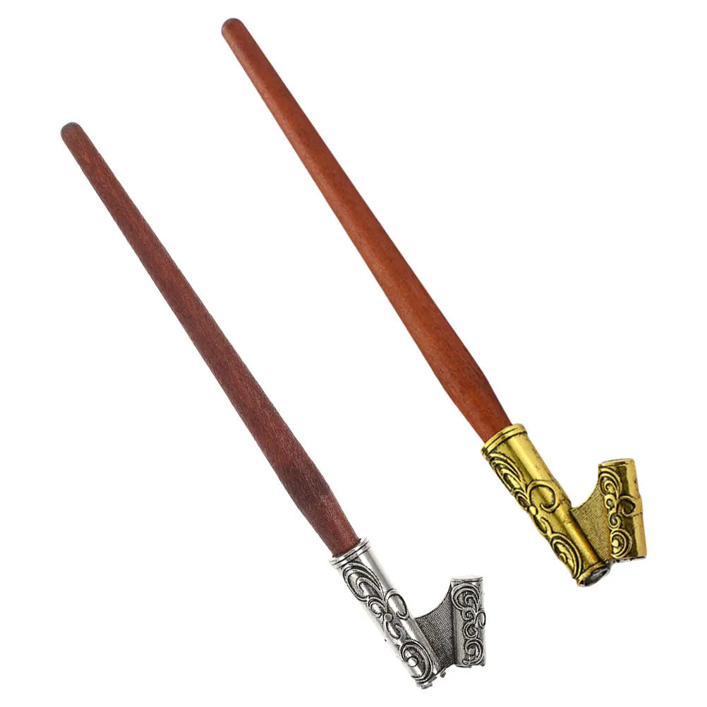 

2pcs Retro Dip Pen Rod Calligraphy Holder Pens for Writing Beginners Alloy Smooth Reliable Experience Student