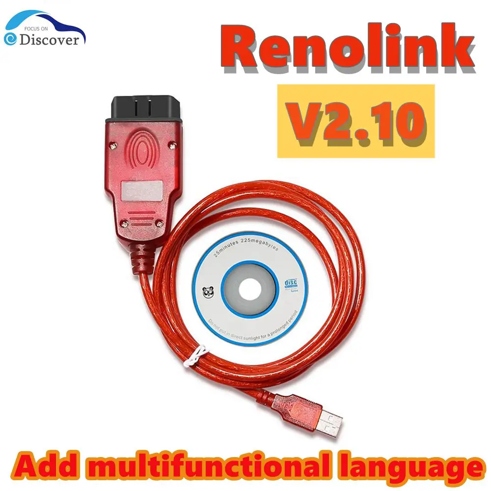 2024 Renolink V2.10 OBD2 Airbag Reset OBD2 Car Diagnostic Auto Tool ECM UCH Key ECU Programmer Tool For Renault Car