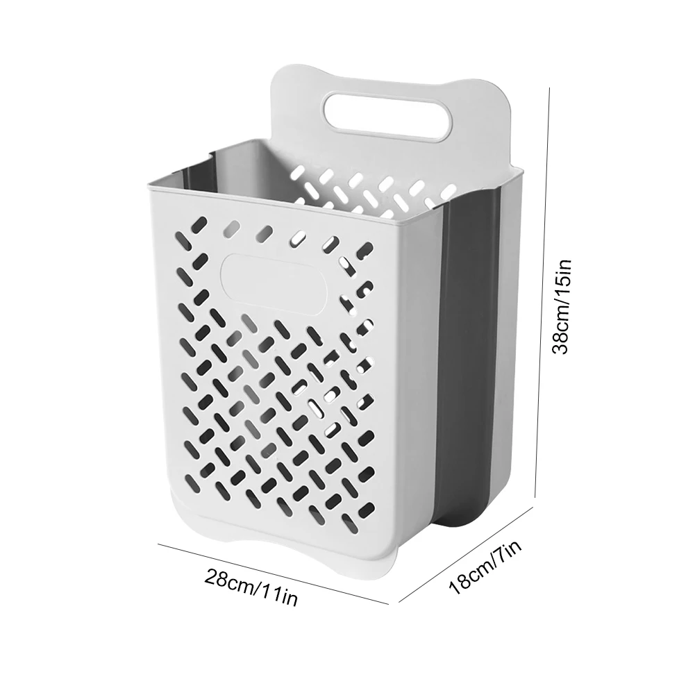 

Collapsible Bathroom Folding Dirty Clothes Storage Basket Space-Saving Wall Mounted for Bedroom and Bathroom for Dirty Clothes