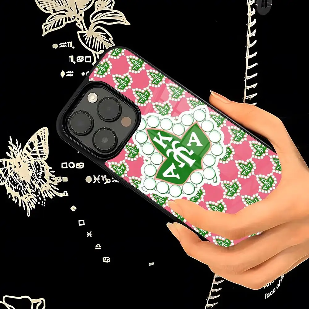 Capa de Telefone Alpha Kappa Alpha PC+TPU para Samsung Galaxy S26 S25 S23 S24 S21 S22 S20 Ultra Air Fe Plus