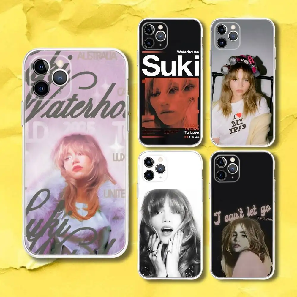 

S-Suki Waterhouse Back in Love Transparent Phone Case For iPhone 17,13,15,12,11,14,16 Pro Max Mini 7,8 Plus SE4,17E Air Fundas