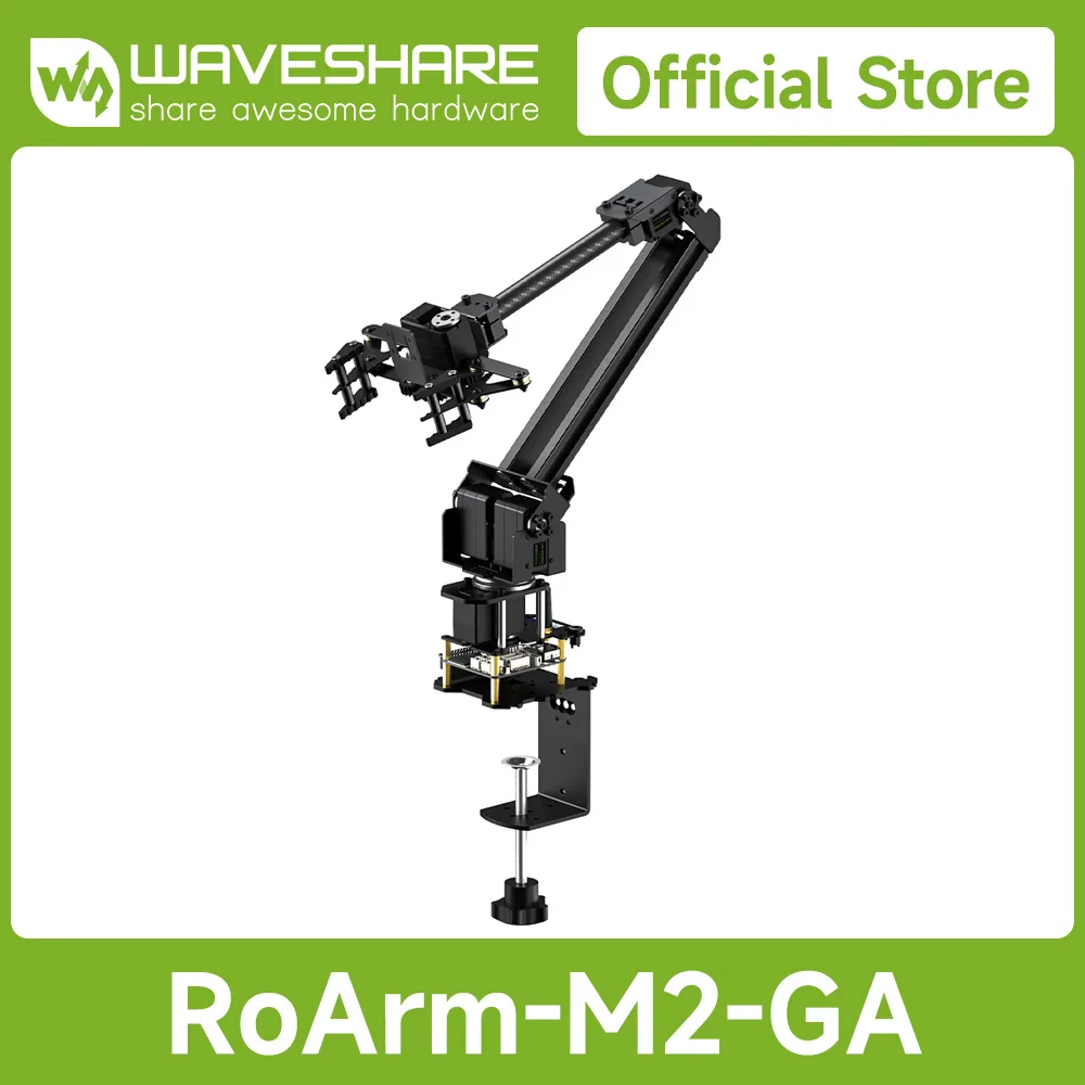 Waveshare 3+1 DOF High-torque Serial Bus Servo Desktop Robotic Arm Kit, Based On ESP32, Supports Flexible Expansion And Secondar