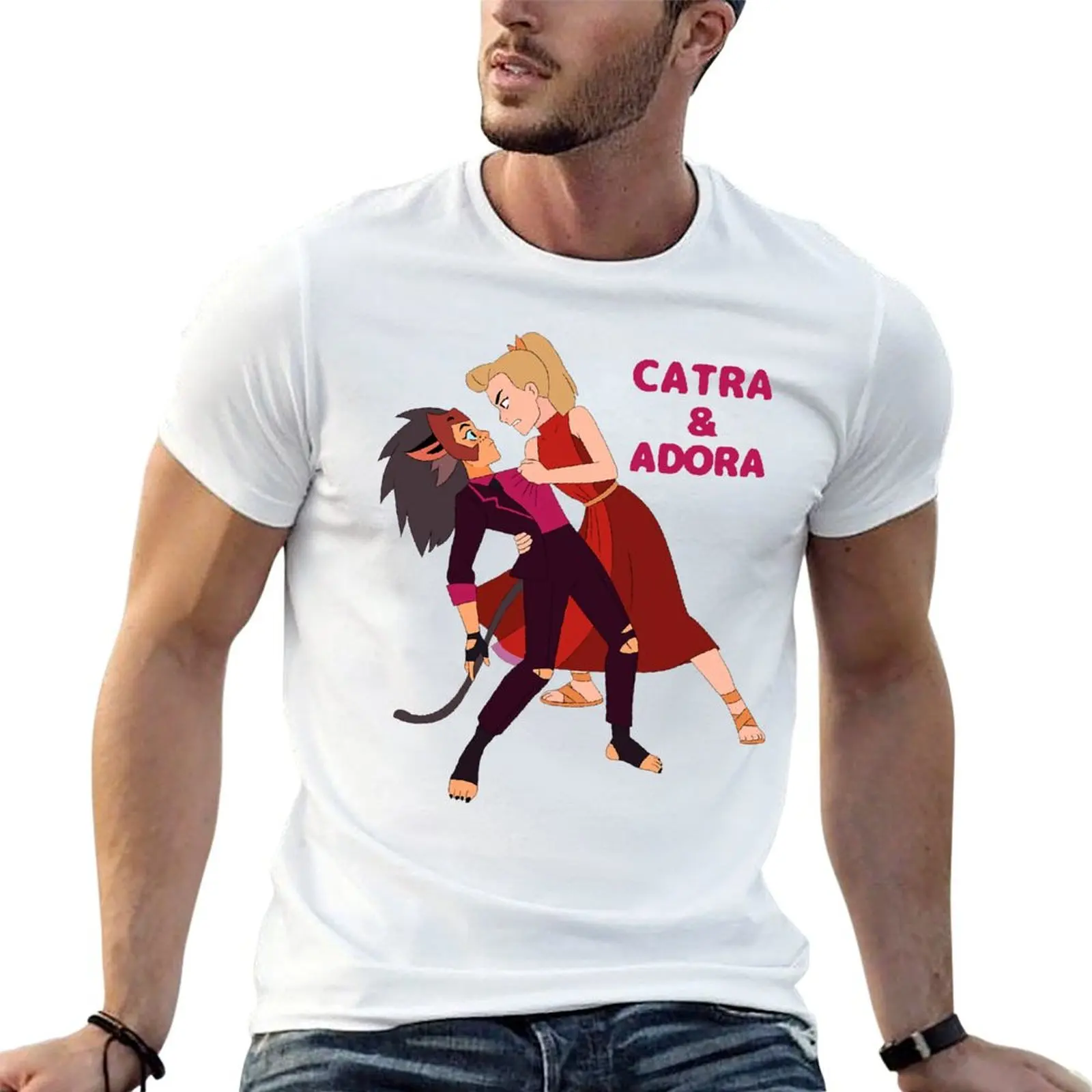 Catra And Adora Catradora Design Essential T Sh T-shirt Harajuku Move T-shirts Vintage Fitness Funny Novelty Eur Size