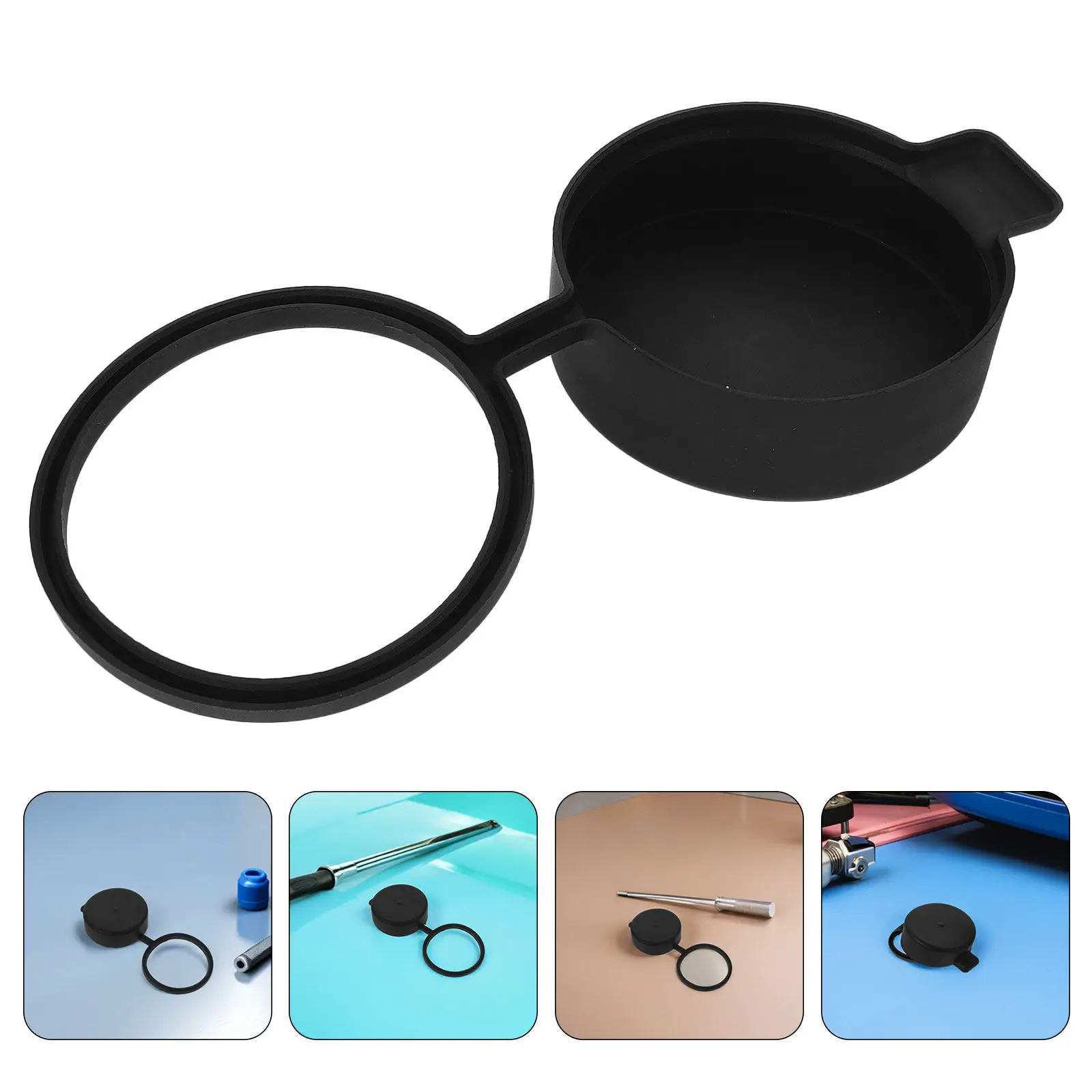 2Pcs Automotive Fuel Tank Cap Cover 2.375 Inch Capless Gas Dustproof Waterproof Tethered Fuel Filler Neck Protection
