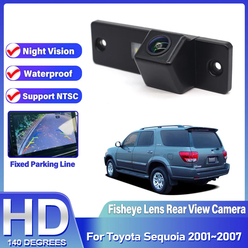 

HD Night Vision Backup Rear View camera For Toyota Sequoia 2001 2002 2003 2004 2005 2006 2007 CCD license plate Camera Fisheye