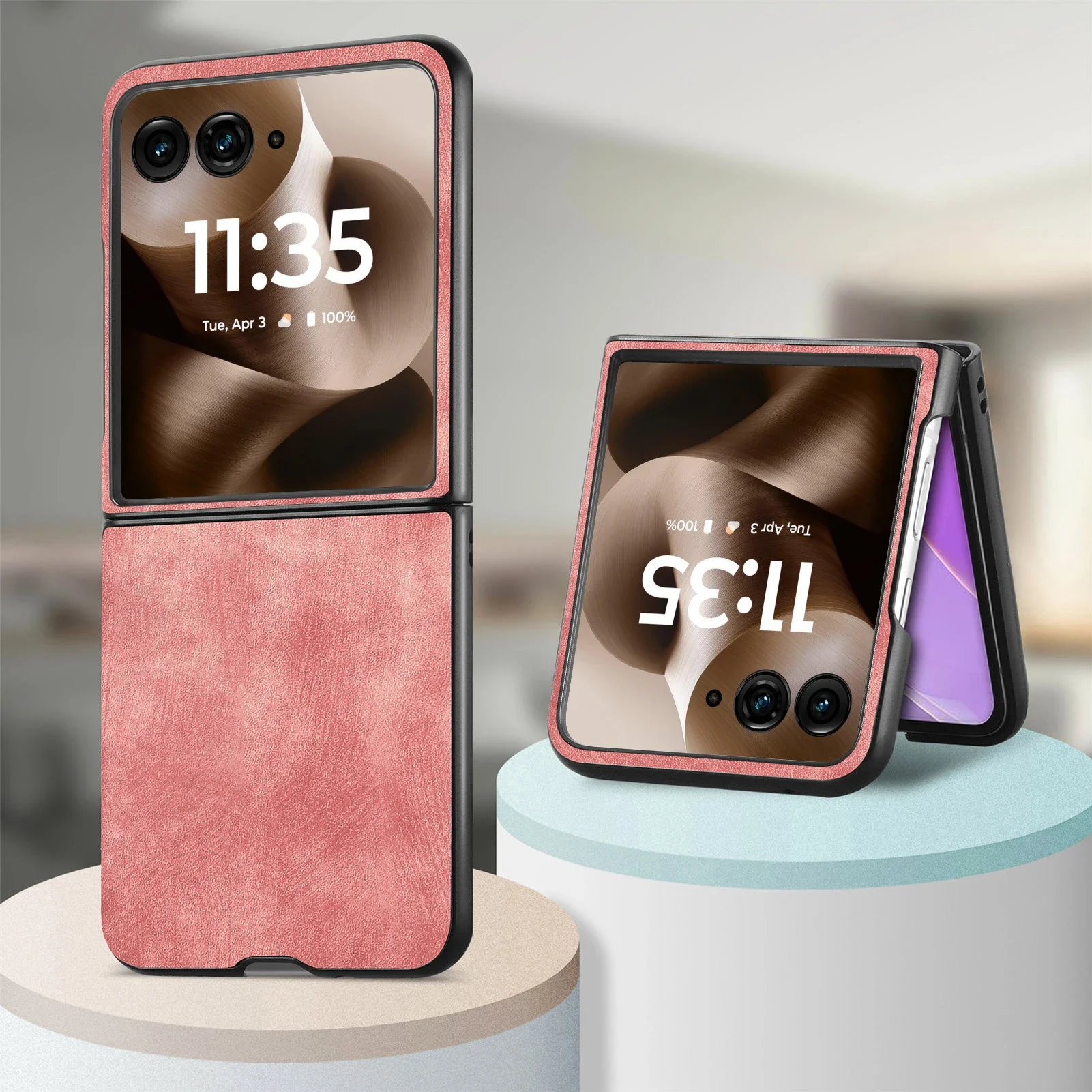 Motorola Razr 60 50 40 Ultra Retro-Leder-Handyhülle – stoßfeste Fallschutzabdeckung für die Modelle Moto Razr 60 50 40
