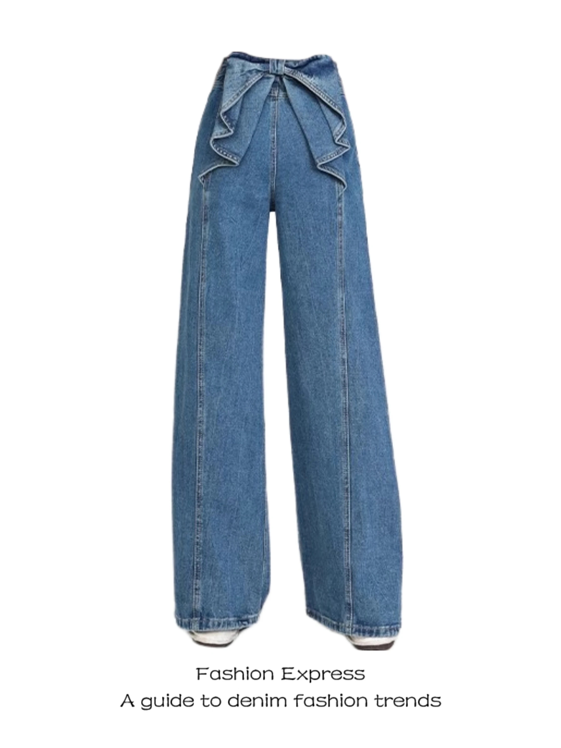 

Широкие джинсовые джинсы с высокой талией, женские весенне-осенние свободные брюки прямого кроя с узлом в американском стиле