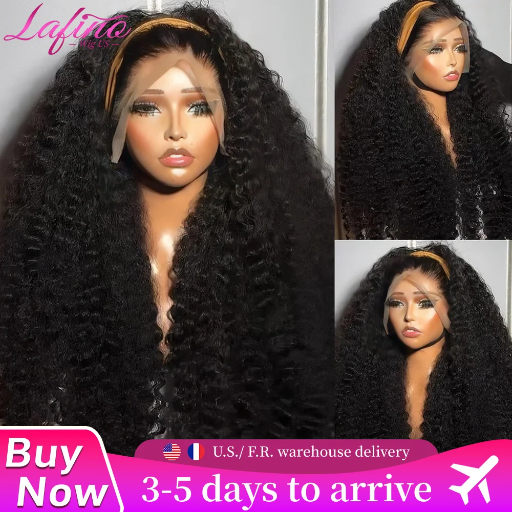 

Парик Lafino 100% человеческие волосы 13x6 HD Глубокая волна Кружевной фронтальный парик 13x4 Водные вьющиеся 5x5 Бесклеевой парик фронтальной застежки Kinky Wear Go