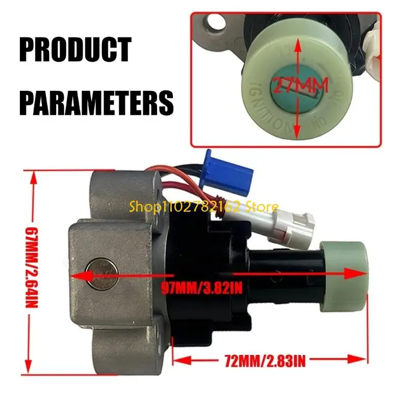 547B Motorcycle Ignition Starter Lock Assembly with 2 Keys for 49cc 50cc Repair Use 6
