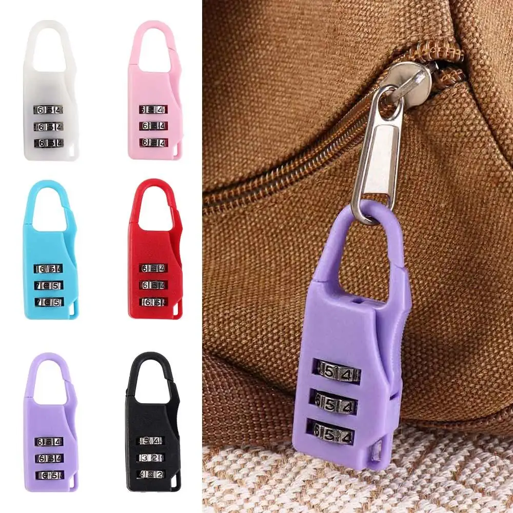 กุญแจรหัสแบบตัวเลขสำหรับกระเป๋าเดินทาง กันขโมย ทำจากพลาสติก ใช้กับกระเป๋าเป้สะพายหลัง กุญแจล็อคกระเป๋าเดินทาง ปลอดภัย กุญแจรหัสขนาดเล็ก