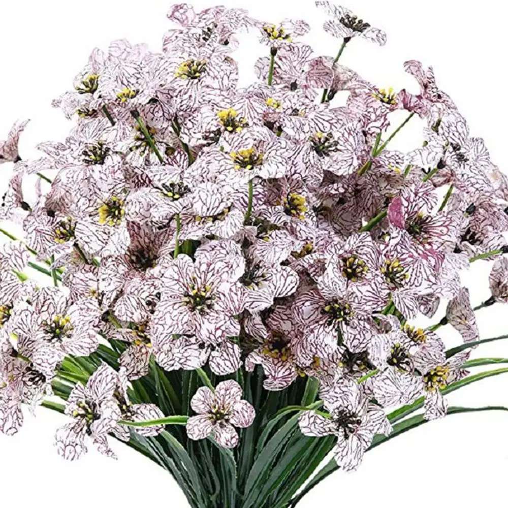 زهرة اصطناعية نبات البنفسجي العشب Hotsale الزفاف باقة الزفاف المزهريات المنزلية في الهواء الطلق حديقة قوس بونساي جو الحفلات ديكور #3