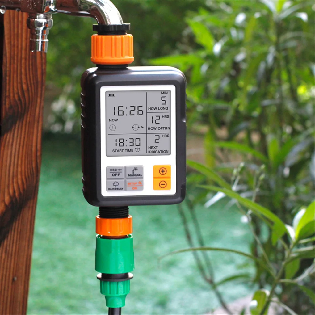 Automatic Programmable Digital Water Timer  Large Screen  Waterproof For Garden Lawn Watering System Irrigation Timer