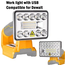 DCB182 for dewalt Lamp Work Light Flashlight Tool Light Spotlight Light For DEWALT 18W 5 inch 14.4V-20V Li-ion battery DCB200