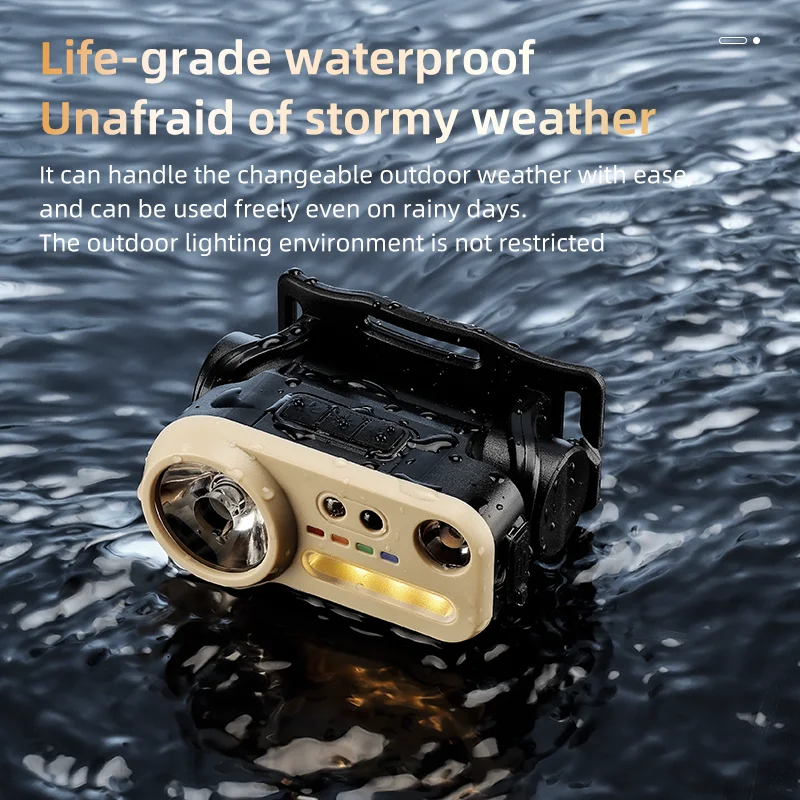 Led Night Fishing Headlamp Rechargeable Sensor Head Flashlight Torch Outdoor Waterproof Camping Portable Work LED Headlights