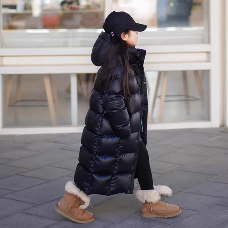 Girls Thickened Down Jacket 2023 Winter New Korean Children's Long Down Jacket Baby's Coat Jacket Outwear 1.2.3 4 6 8 10 13 15Y