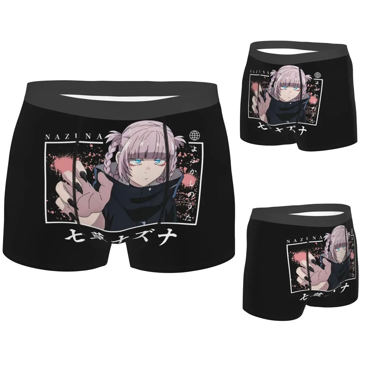 

Boxer Underpants Shorts Call Of The Night Anime Nazuna Nanakusa Panties Men's Comfortable Underwear for Homme Man Boyfriend Gift