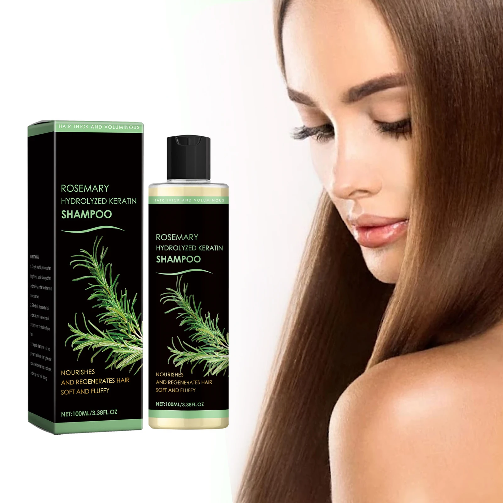 

Rosemary Natural Shampoo Damaged Repair Deep Nourishing Moisturizing Soothing Scalp Oil Control Anti Dandruff Refreshing Shampoo
