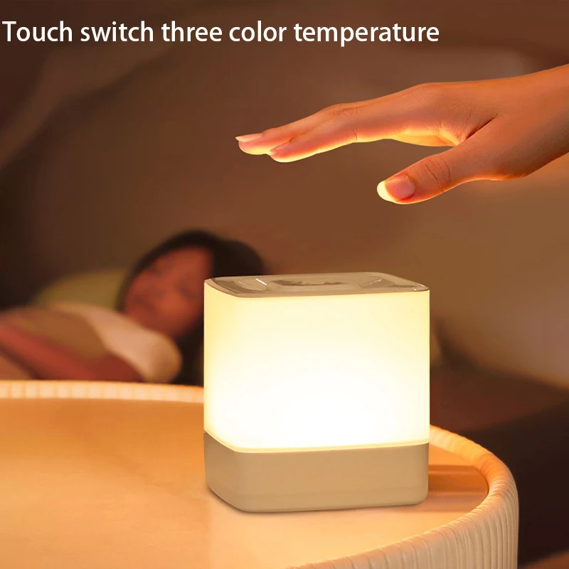 USB Rechargeable Touch Table Lamp Home Children's Eyes Protection Night Lights Atmosphere Room Decor LED  Bedside Desk Lamp