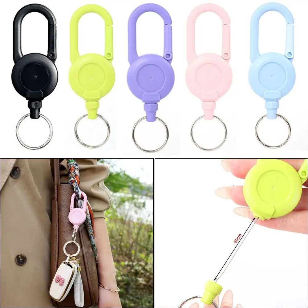 New New Wire Rope Return Retractable Burglar Chain Key Chain Outdoor Tool