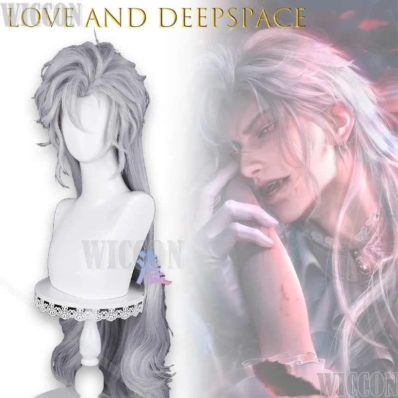 

‌ Love And Deepspace Silverwing Demon Sylus Версия с длинными волосами Парик Аниме Высокое качество Аниме Наряд Хэллоуин Navidad Comic Con