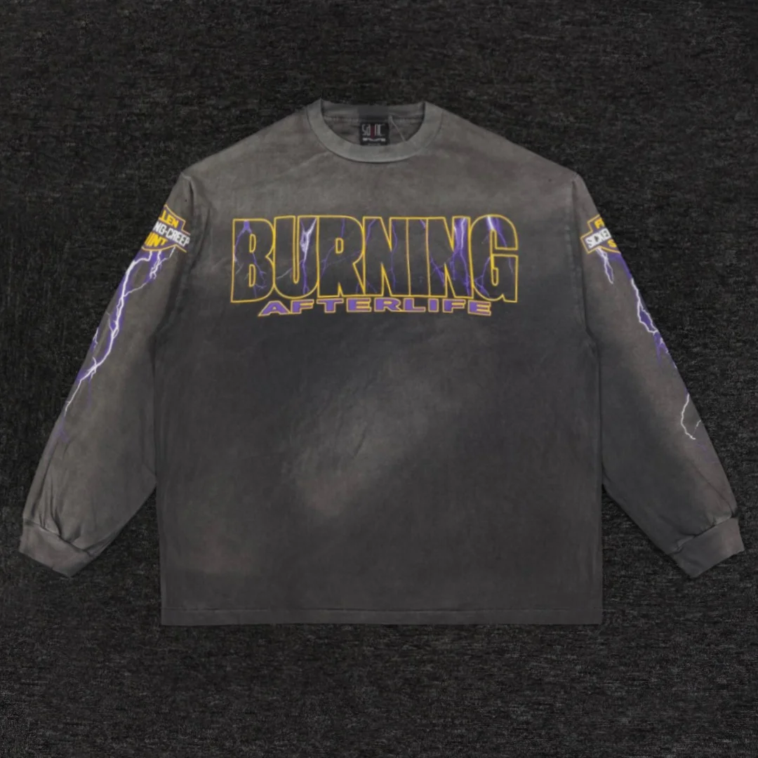 

Saint Michael burning vintage l/s shirt tee long-sleeved T-shirt