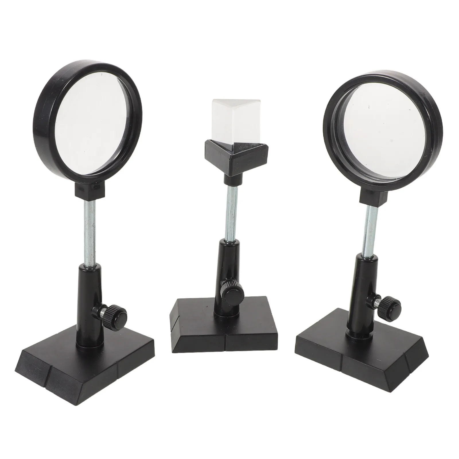 3Pcs Optical Glass Prism Equilateral Lens Optical Experiment Set Stem Physics Classroom Science Lab Optics Equipment