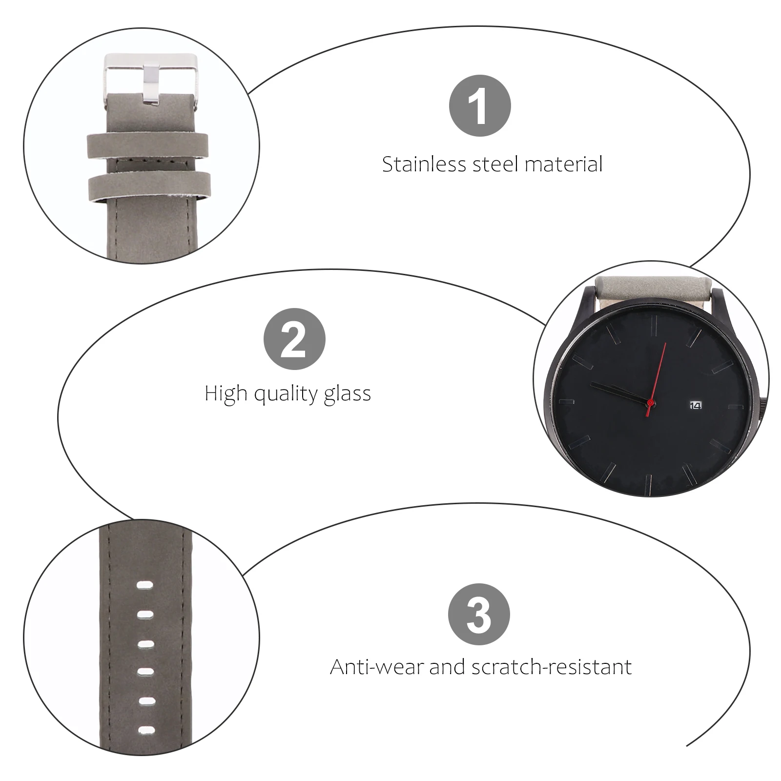 

Stainless Steel Quartz Watch With Calendar Unisex Vintage Casual Wristwatch For Party Holiday Festival Durable Comfortable