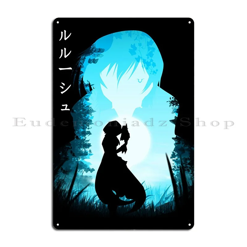 Lelouch Lamperouge Metal Signs Cinema Custom Mural Wall Custom Tin Sign Poster