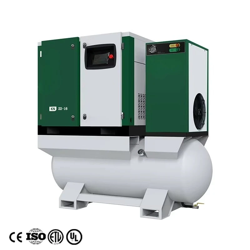 PM VSD Rotary Screw Air Compressor – 7.5–22 kW, Silent All-in-One with Dryer & Tank, 380V/50Hz 3-Phase