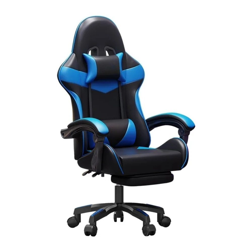 Silla Gaming con Cuero PU y Reposabrazos Giratorios, Silla Ergonómica con 95–145 °   Respaldo ajustable y patas  nylon  cinco pu