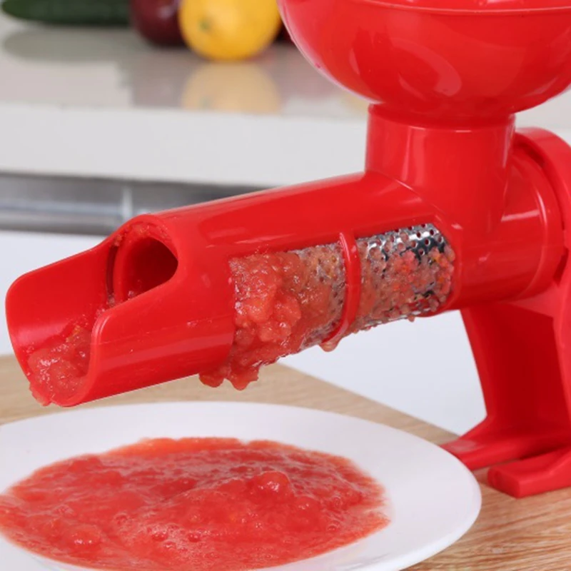 Tomatensauce Entsafter Kunststoff Handhandbuch für Tomaten Saft Multifunktionales Küchenzubehör Gadgets Obst Werkzeuge LPY