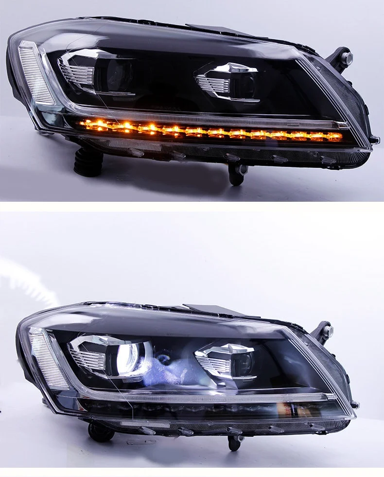 for Volkswagen 12-16 Magotan Headlight Assembly Modifying Daytime Running Lights Flowing Light Turning Lens Headlights
