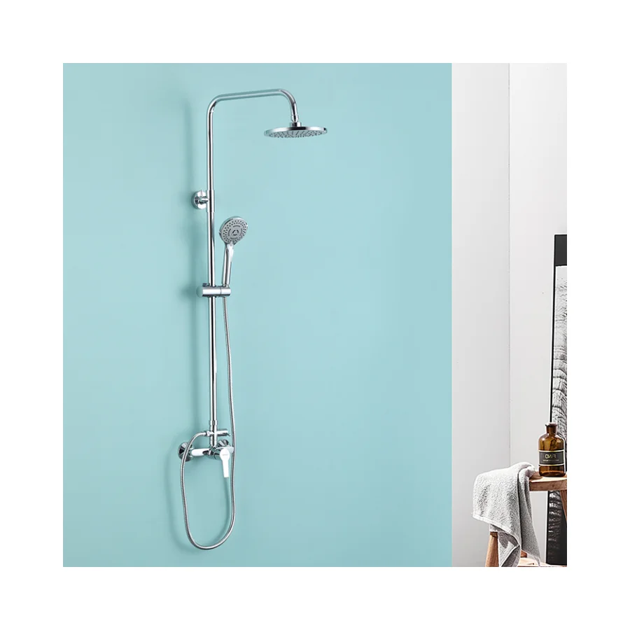 

Китайский поставщик, современный смеситель для ванны с одной ручкой, набор душевых колонн из нержавеющей стали, латунный распылитель дождя, керамический клапан