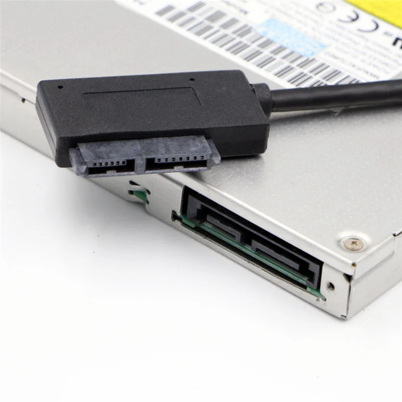 AED5-35CM Adattatore USB PC 6P + 7P CD DVD Rom SATA a USB 2.0 Convertitore Slimline Sata 13 Pin Drive Cavo per PC Laptop Notebook
