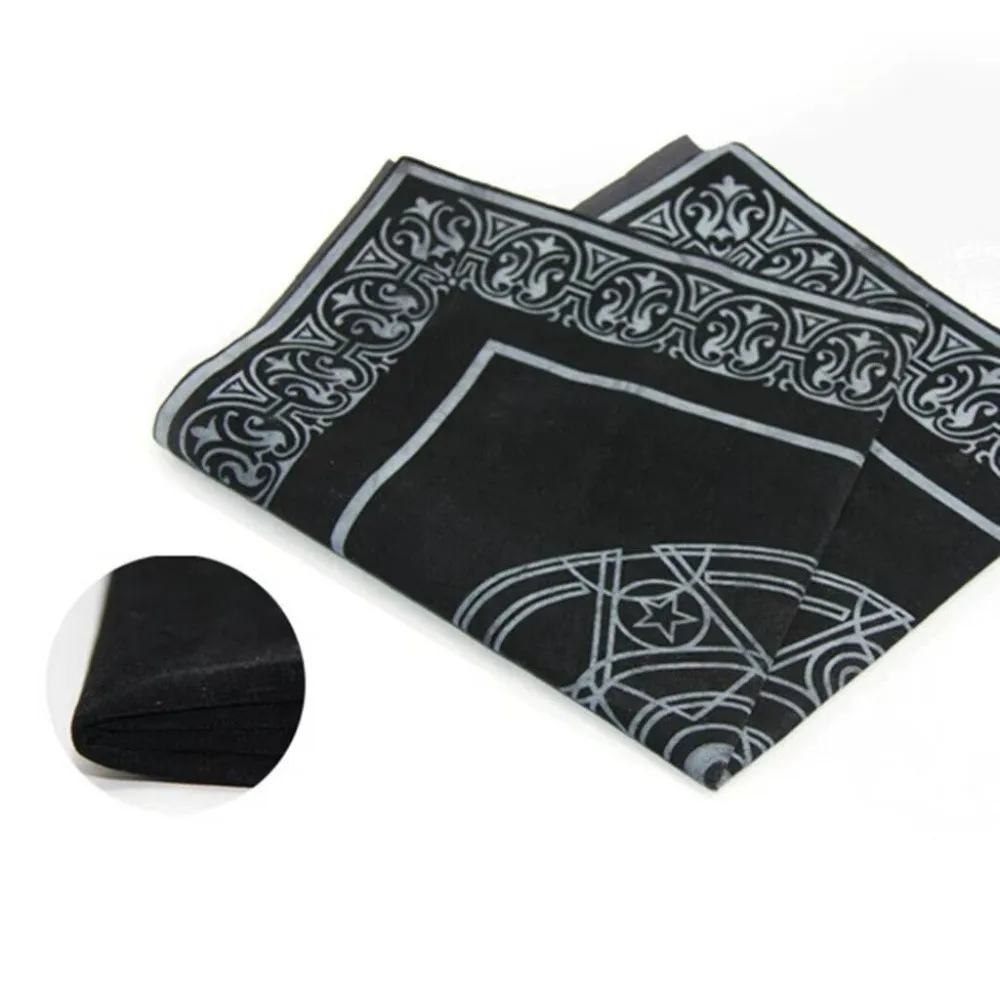 New Pentagram Tarot Card Mat Altar Setup Black White Tarot Table Cloth Board Game Mat Tarot Reading