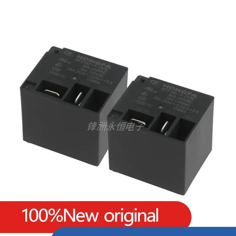 

5PCS 100%New Original relay HF2100-1A-12DE HF2100-1A-24DE 12VDC 24VDC 30A Power relay