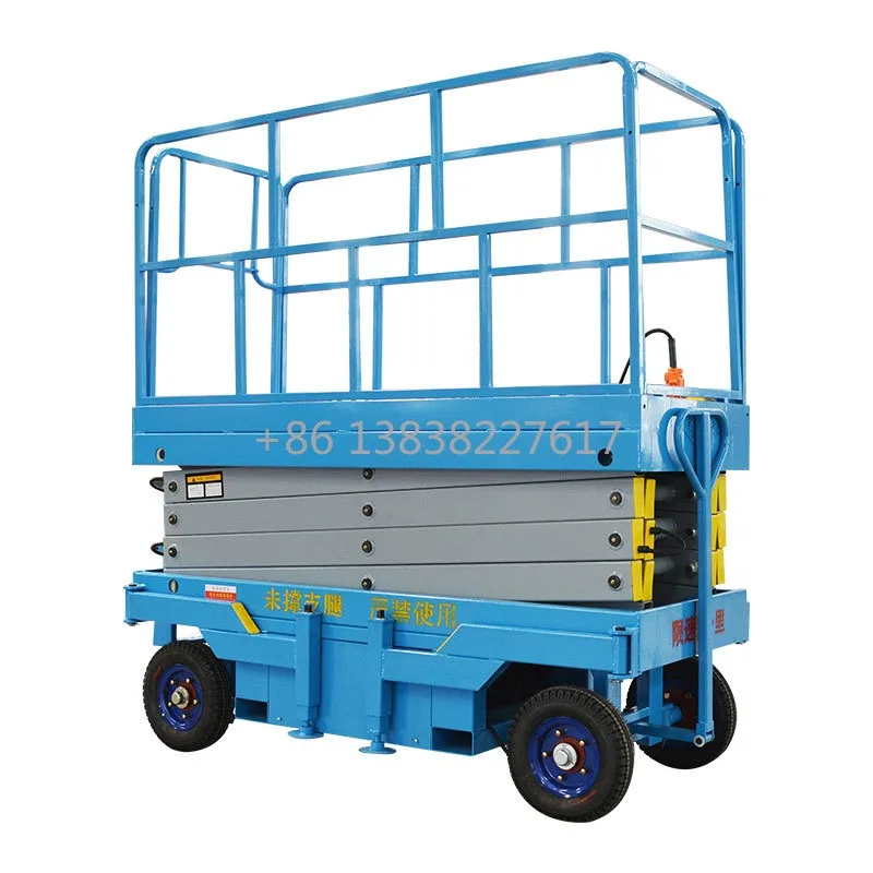 500-1000kg Load Hydraulic Mobile Scissor Lift Table Customizable Lifting Height Aerial Work Platform New view 4