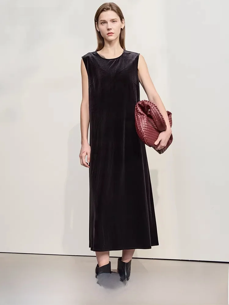 

Женская повседневная юбка А-силуэта Ele Commuter Sle Velvet Svel с круглым вырезом, осенне-зимняя, из полиэфирного волокна