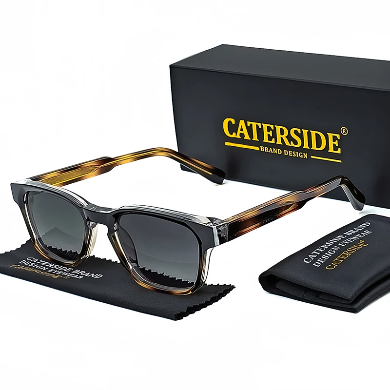 CATERSIDE Retro Square Sunglasses Men Punk Small Frame Brand Designer Sun Glasses Women Outdoor Travel Party Eyewear Best Gift