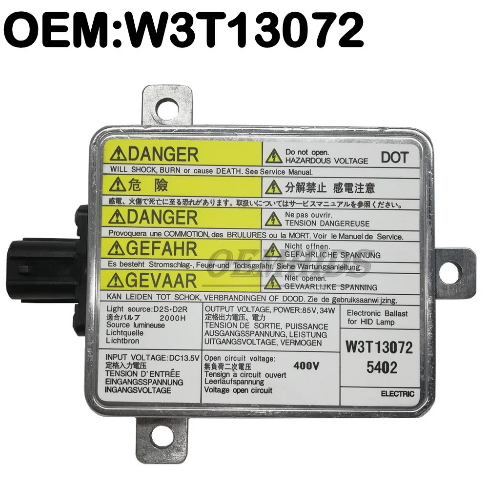Original Oemhids W3T13072 90new HID Headlight Control Drive Module Xenon Ballast For 35W D2S D2R Lamp Does Not Include Wires