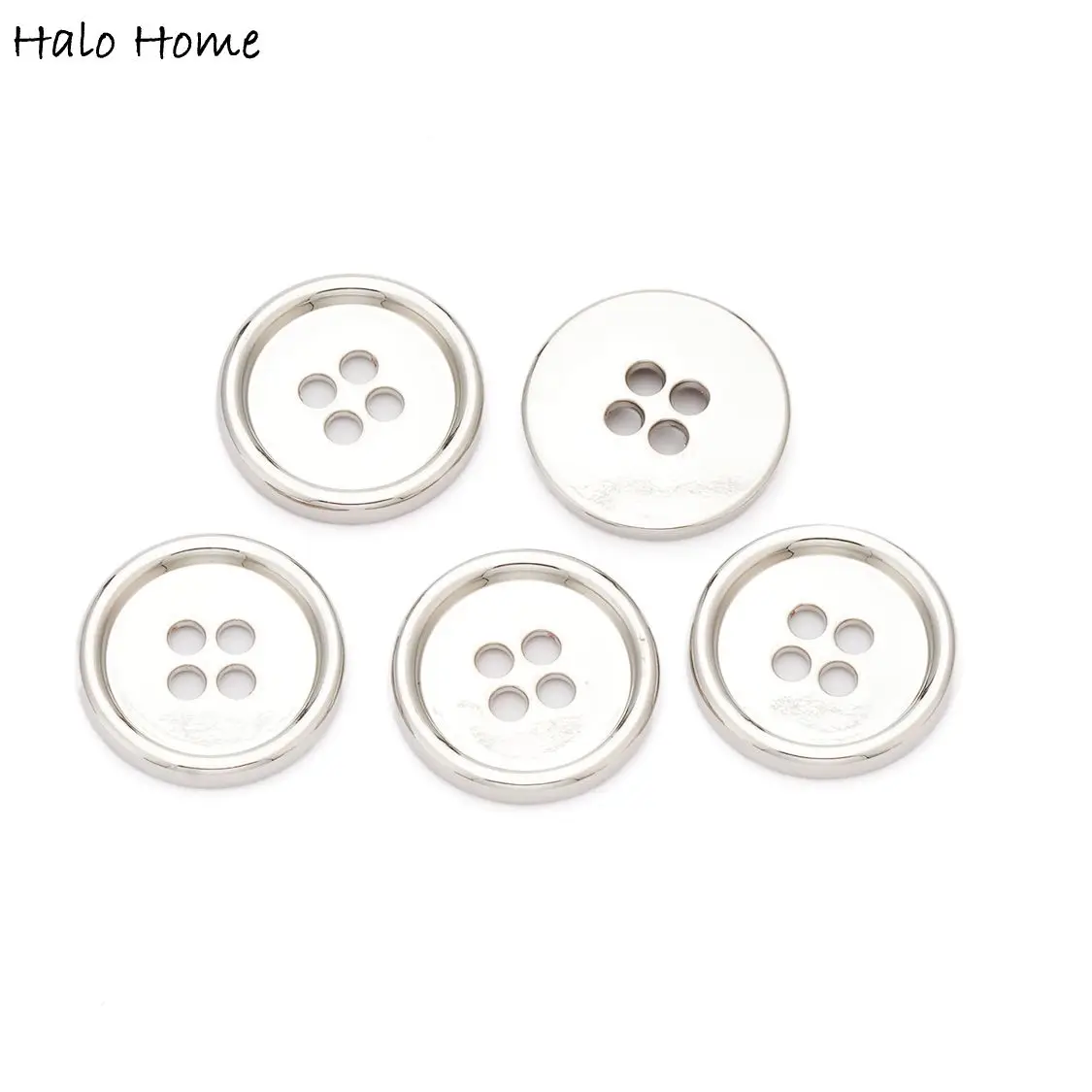 5pcs 4 Hole smooth Round Metal Buttons Sewing Scrapbooking Home Clothing Replace Handwork Crafts Accessories Decor 10-25mm