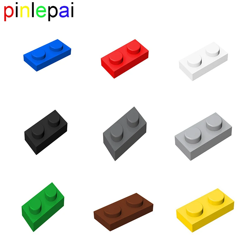 Pinlepai 3023 Brick Part Bricks 1x2 Blocks Dot Building Dark Brown Moc Parts Technical 1x2 Thin Small Particle Pieces Gift