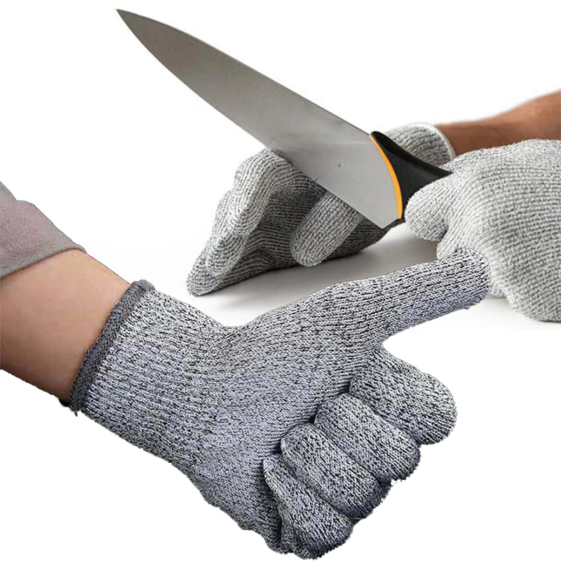 Livello 5 guanto in metallo resistente alle coltellate a prova di taglio guanti da macellaio da cucina guanti di sicurezza da giardinaggio accessori