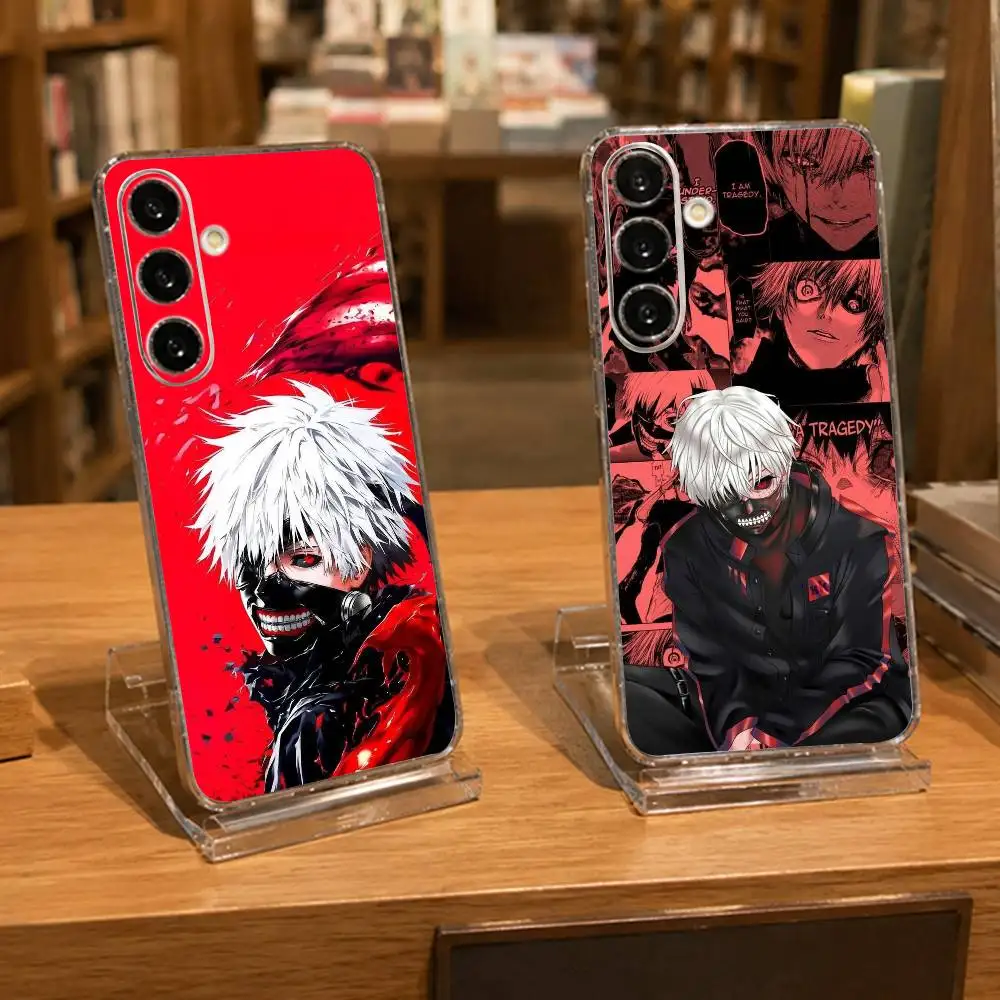 Badass anime T-Tokyo Ghoull Clear Hard Phone Case For Samsung A71, A70, A52, A51, A40, A30,Transparent Cover