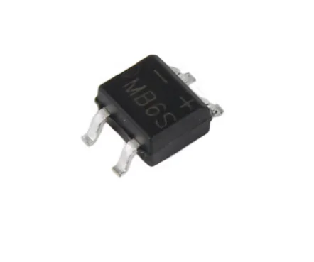 100pcs SMD MB6S 0.5A 600V Single Phases Diode Rectifier Bridge SOP-4