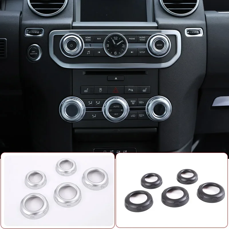 For Land Rover Discovery 4 2010-2016 ABS Chrome Car Air Conditioner Volume Knob Cover Decorative Car Interior Accessories