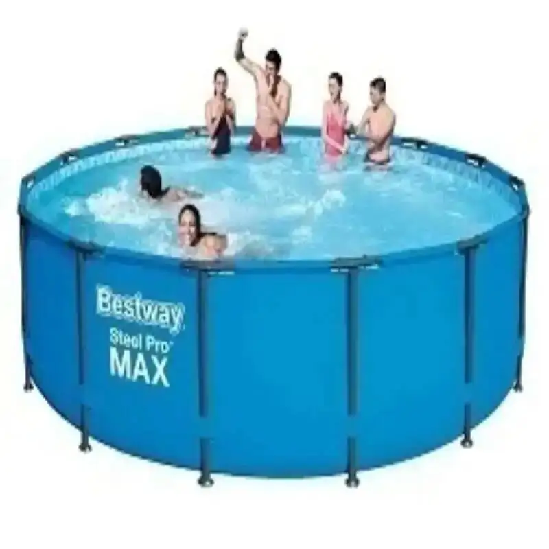 Piscina redonda 56950 de 427x107 cm, Power Steel Pro Max, conjunto de piscina con estructura de 4.27x1.07 m, piscina grande con estructura de 14'x42" para toda la familia, 69 kg.