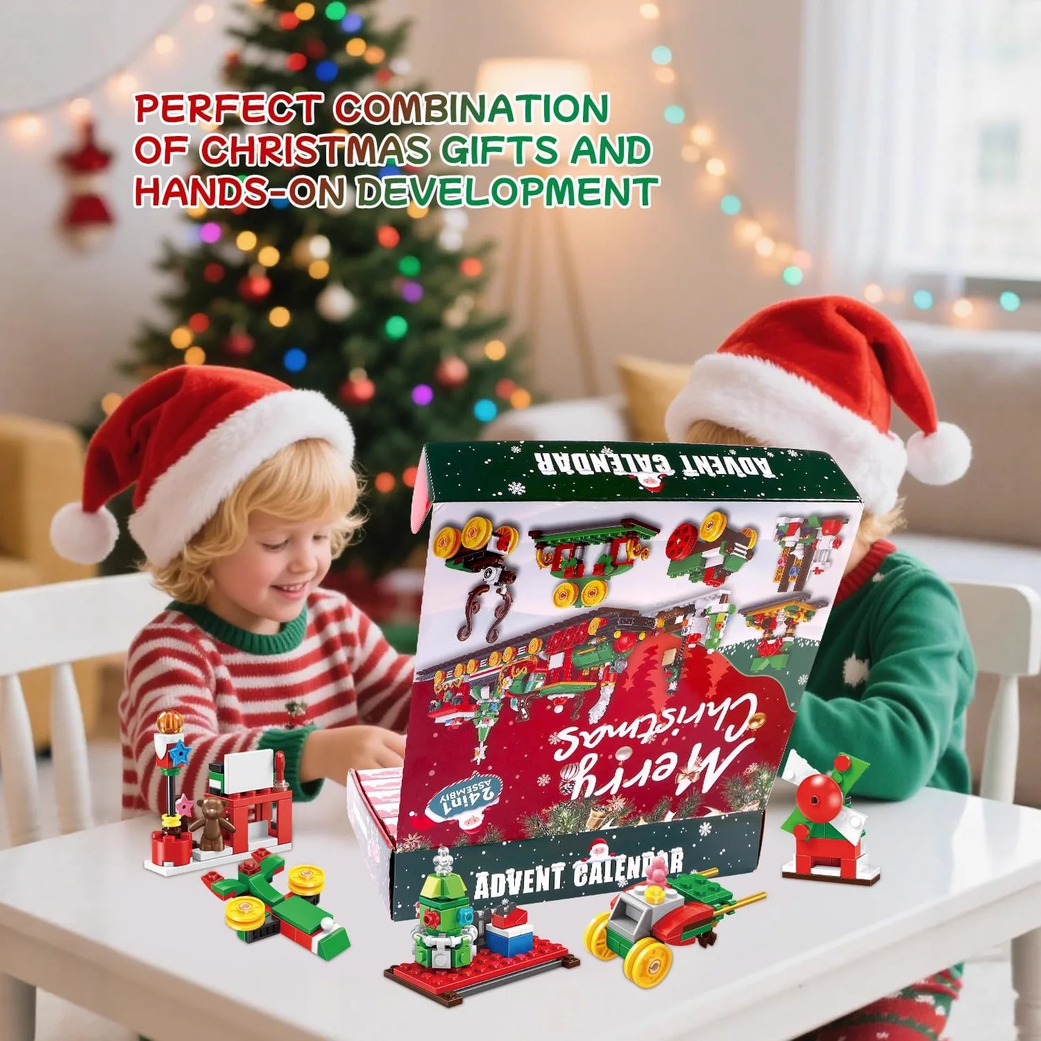 

Рождественский адвент-календарь, подарочная коробка, сделай сам, Рождественский поезд, Иисус, кирпичи, игрушки, 24 дня, календарь обратного отсчета, коробка-сюрприз, Рождественский подарок