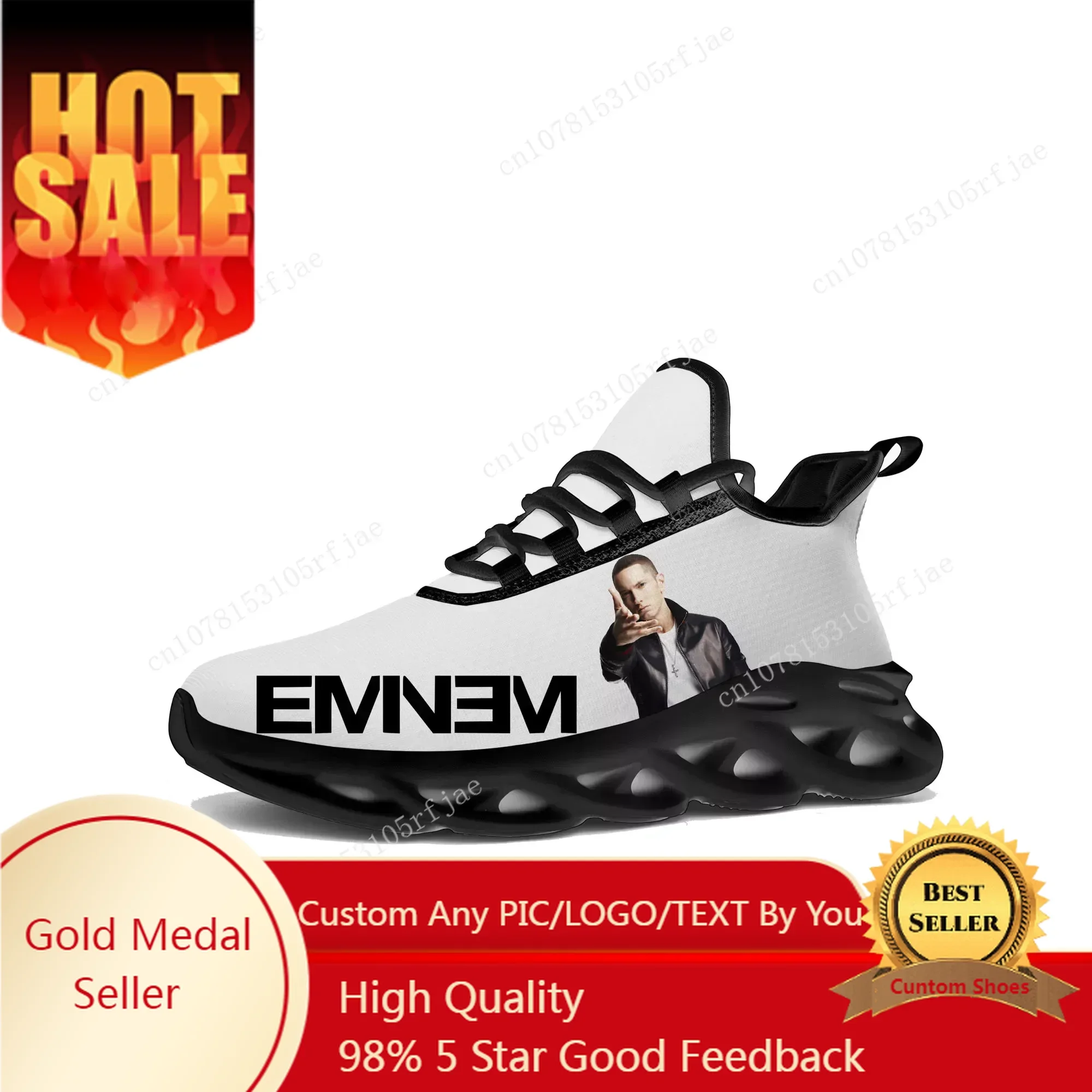 

Eminem Hip Hop Rap Flats Sneakers Mens Womens Sports Running Shoes Sneaker Lace Up Mesh Footwear Tailor-made Shoe